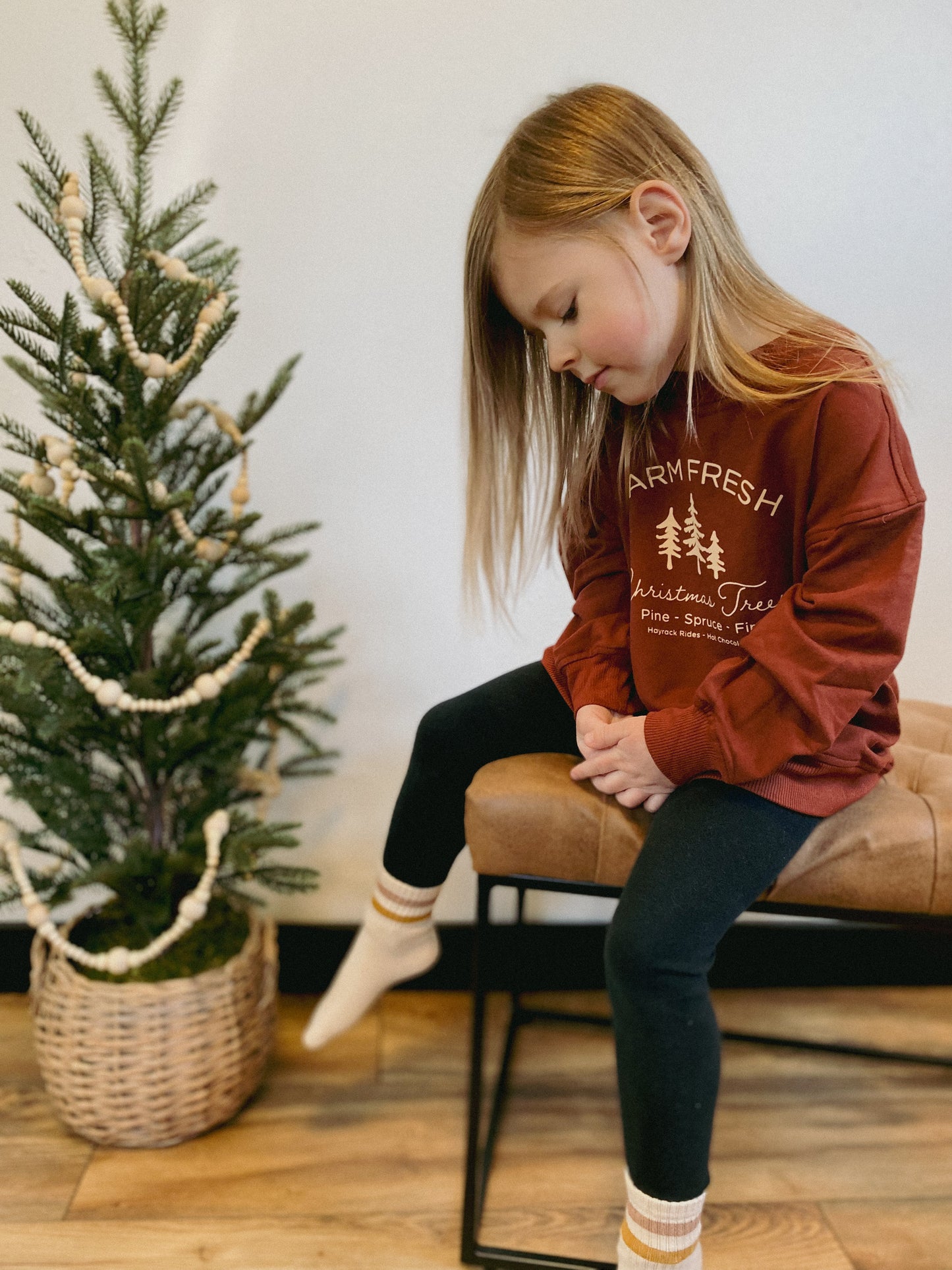 Farm Fresh Christmas Trees Boxy Sweatshirt