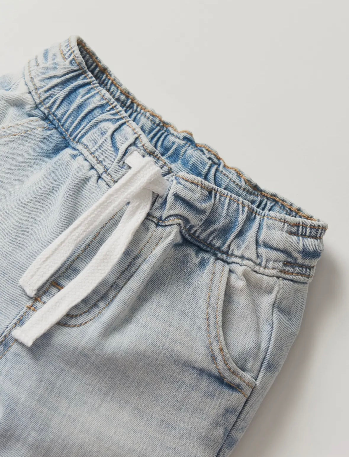 LB Cargo Denim Jogger | Light Wash