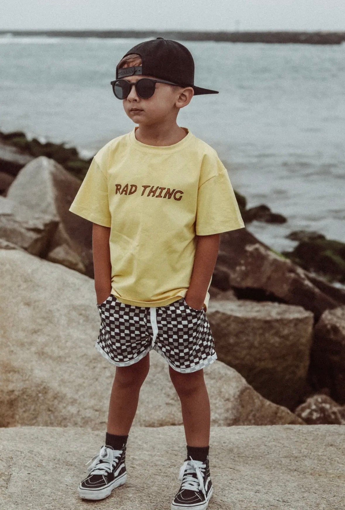 Check Ya Later Shorts | Black+Gray