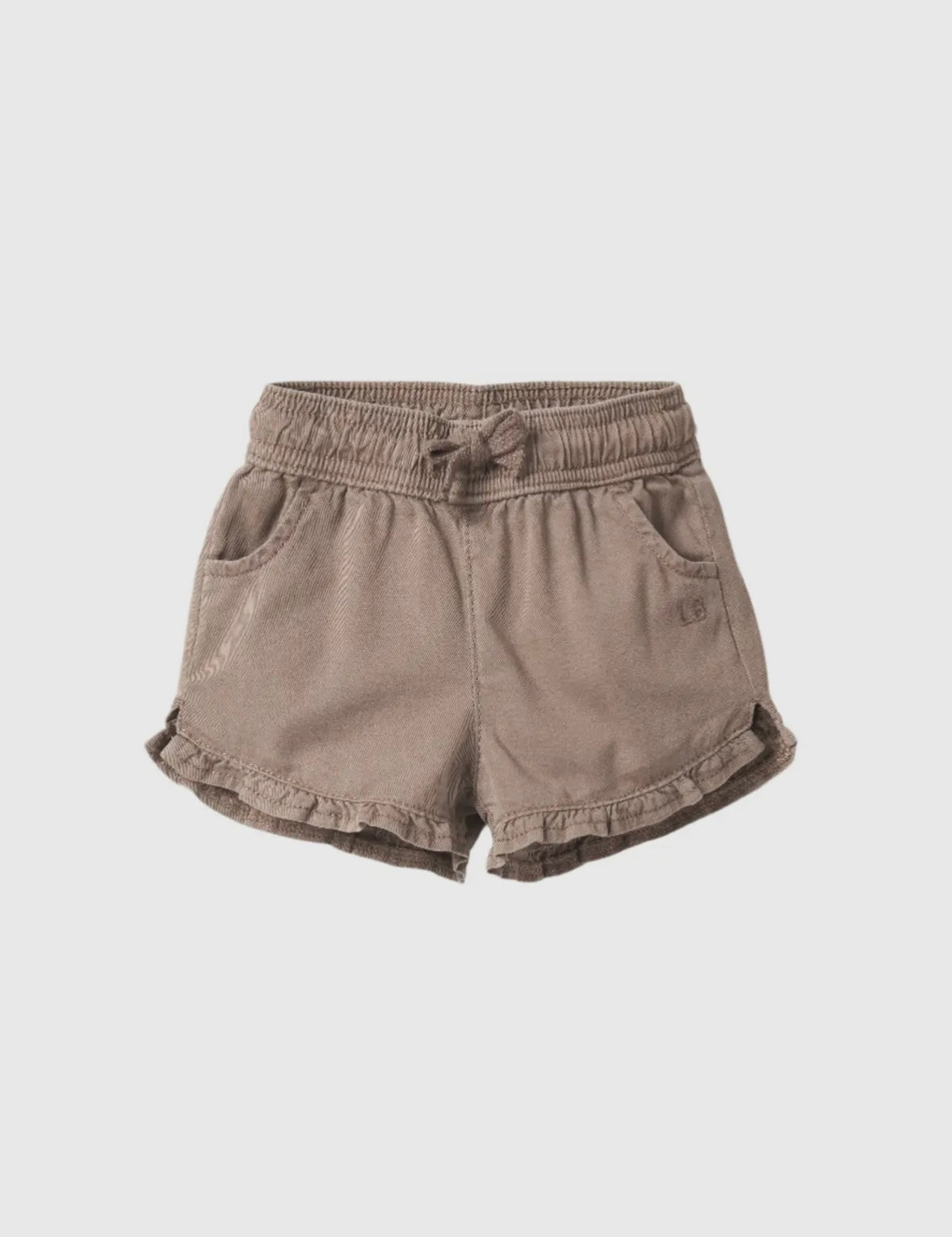 LB Ruffle Cotton Twill Short | Mushroom