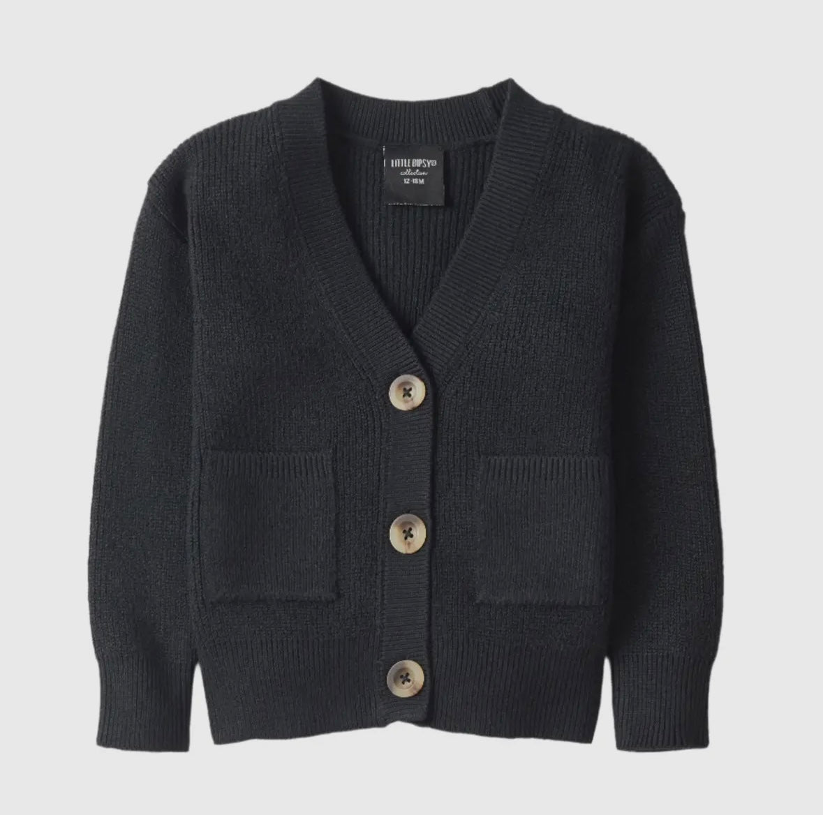 LB Knit Cardigan | Black