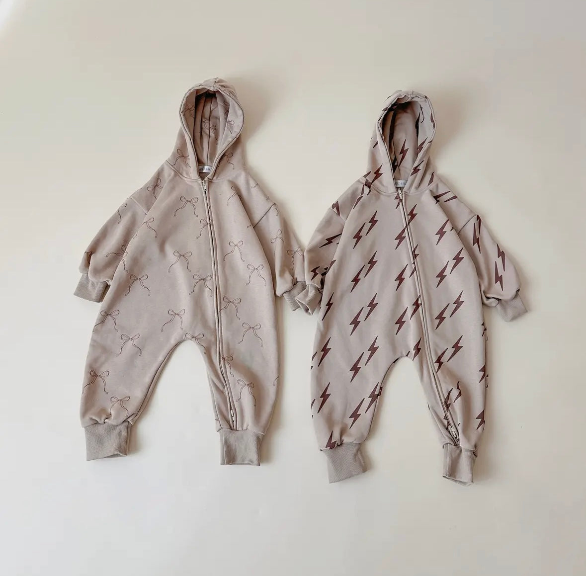 Hood Zip Jumpsuit | Bow