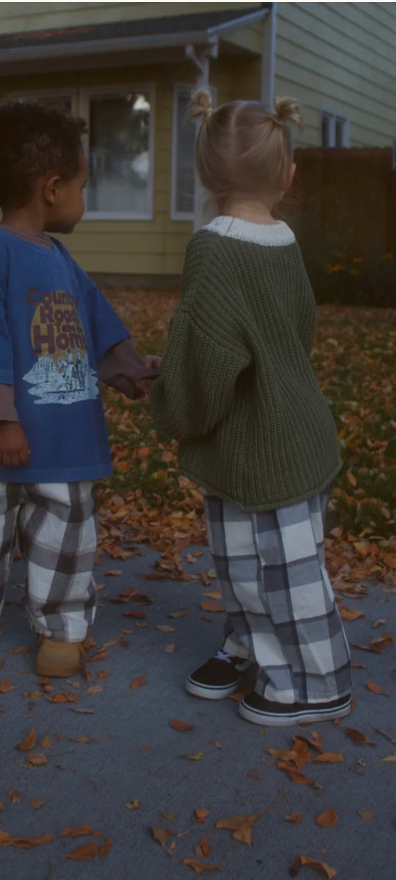 Comfort Plaid Pants | Pepper Grey