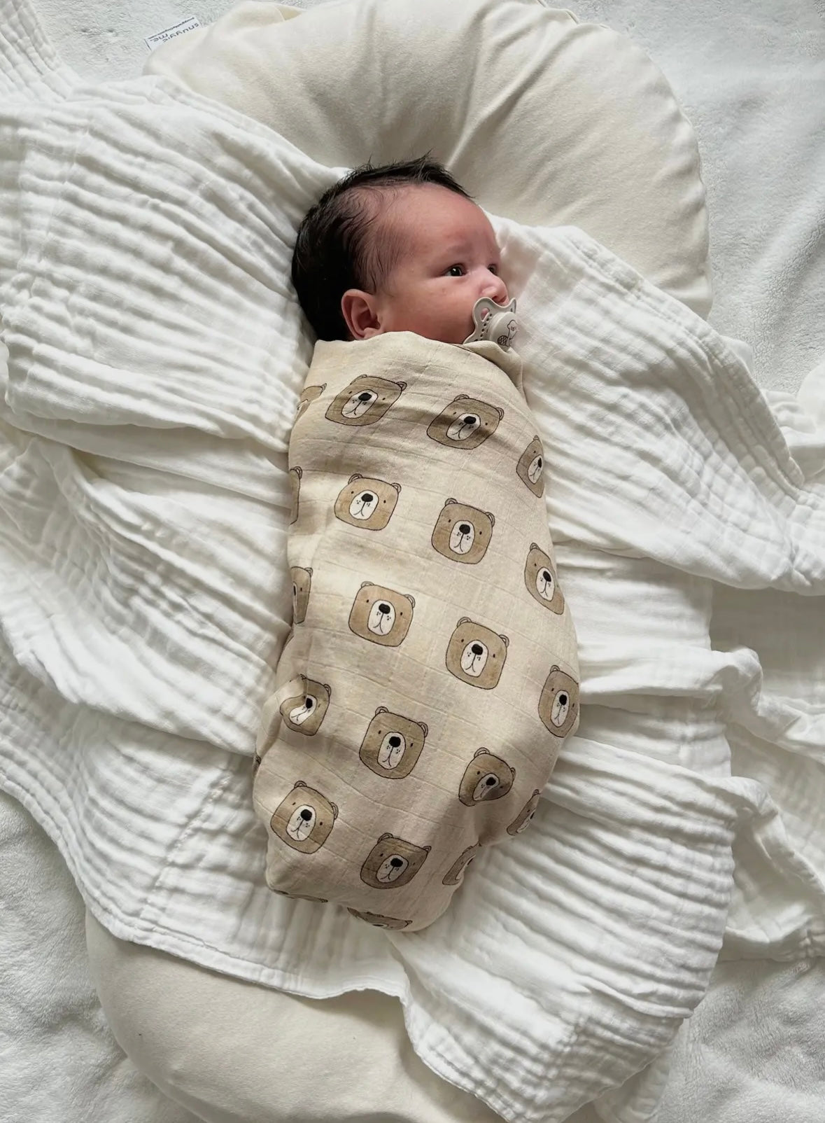 Muslin Swaddle | Brown Bear