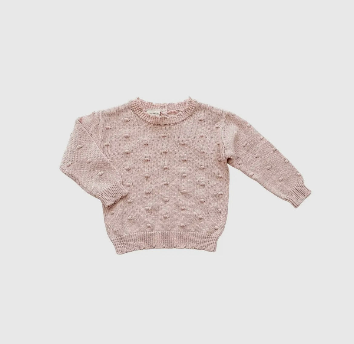 Organic Knit Sweater | Pink Pom