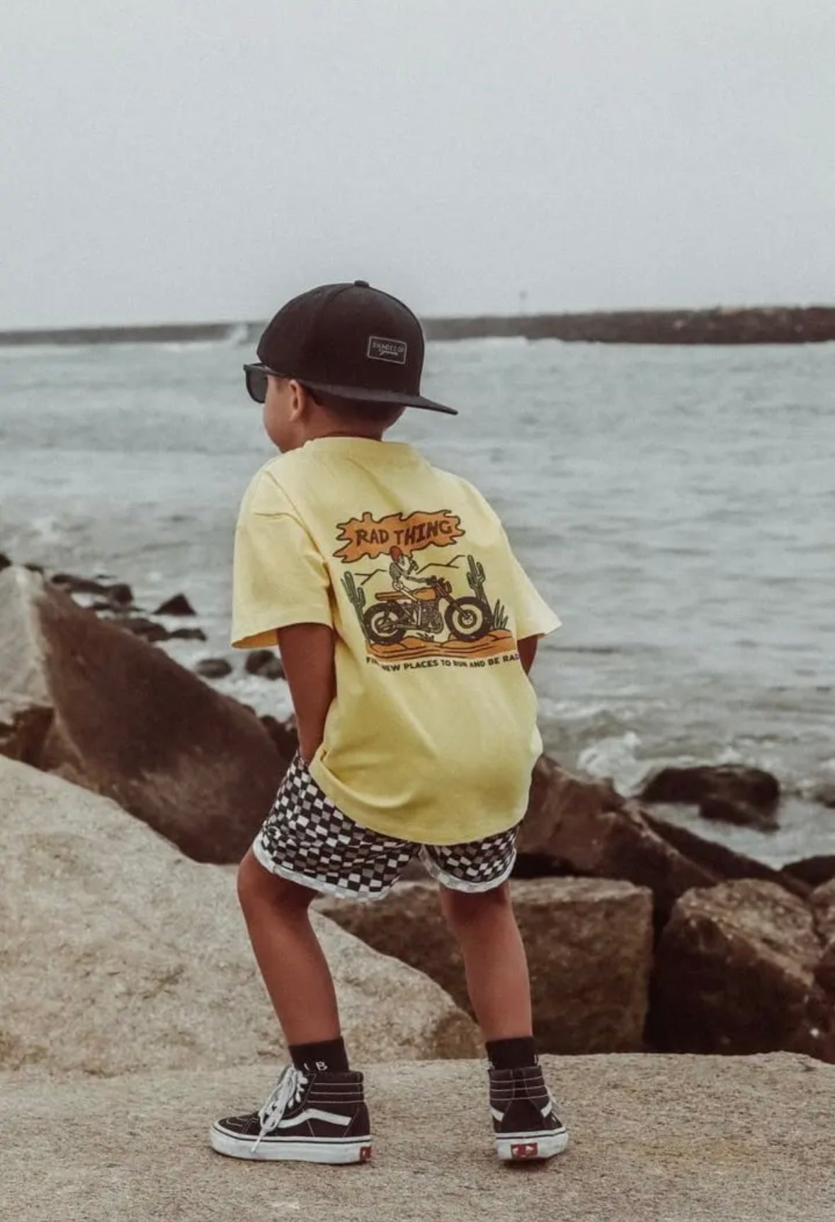 Check Ya Later Shorts | Black+Gray