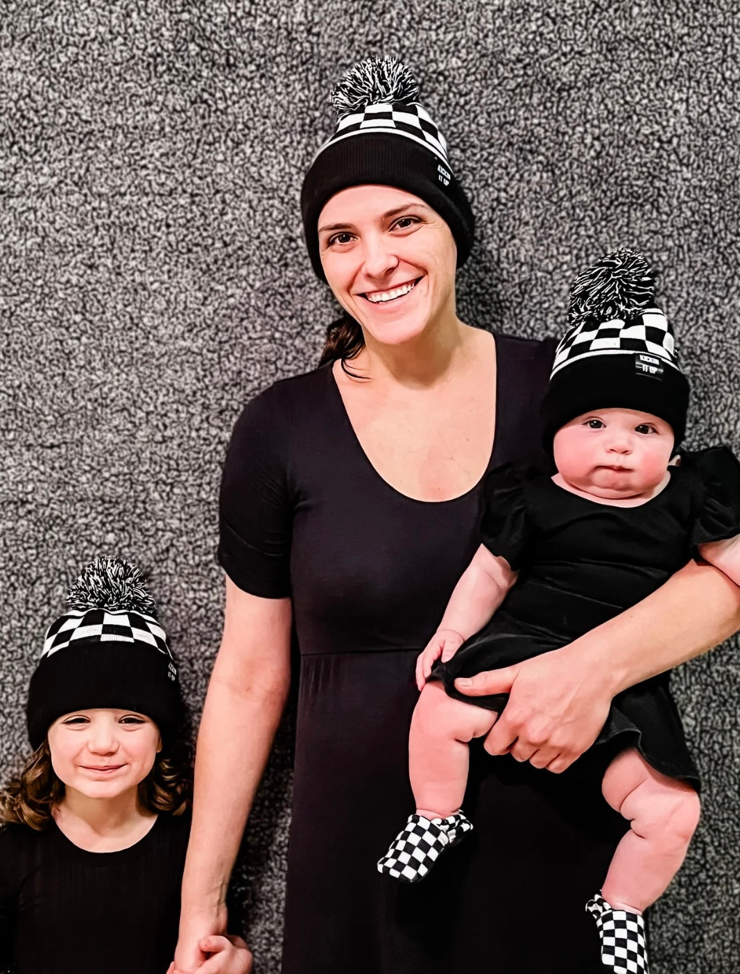 Check Beanie | Black