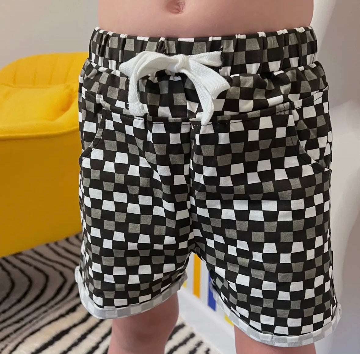 Check Ya Later Shorts | Black+Gray