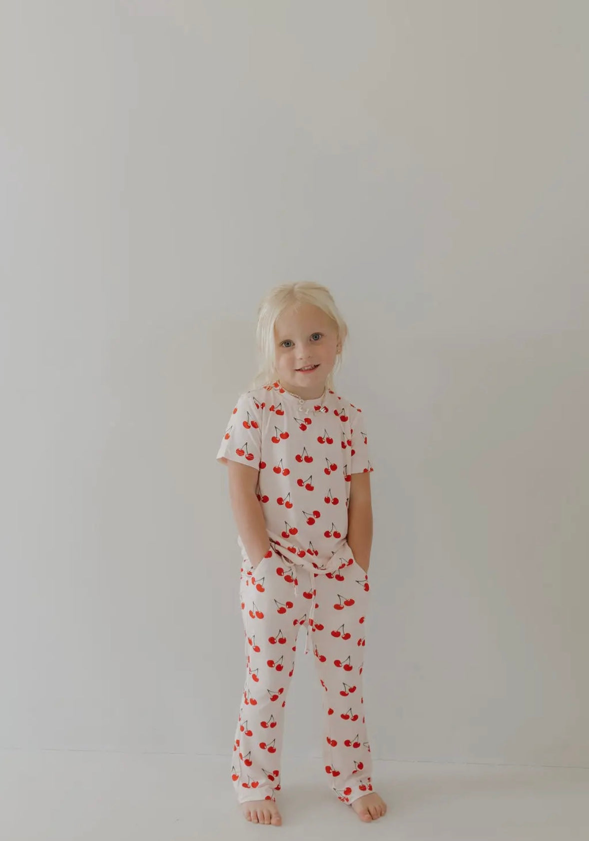 ff Short Sleeve Bamboo Lounge Set | Cherry Orchard