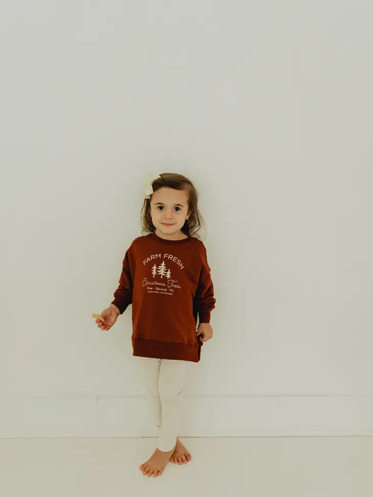 Farm Fresh Christmas Trees Boxy Sweatshirt