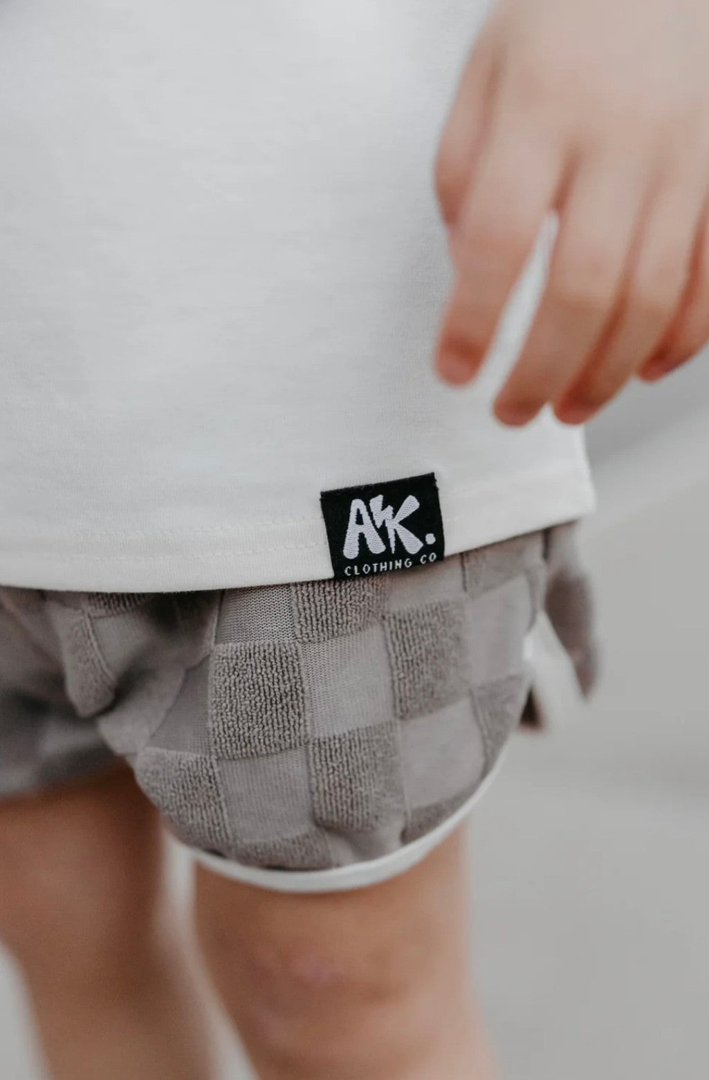 AK Checker Terry Shorts | Slate