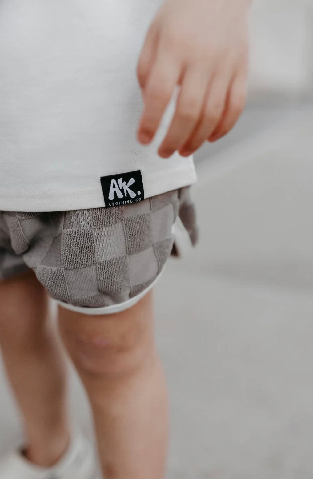AK Checker Terry Shorts | Slate