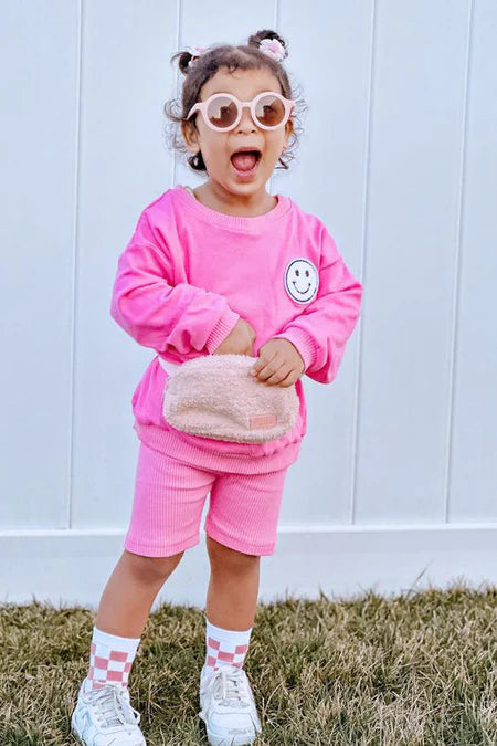 The Aspen Bag | Sherpa Blush Pink