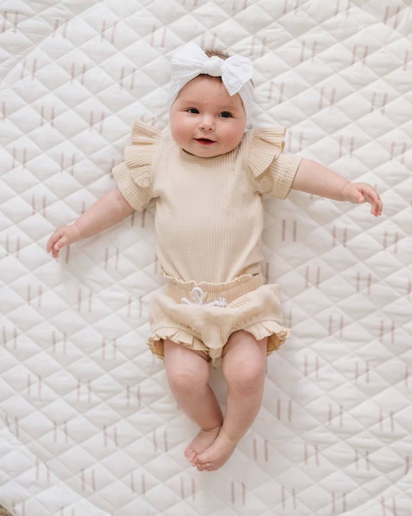 Ribbed Shorts Set | Vanilla