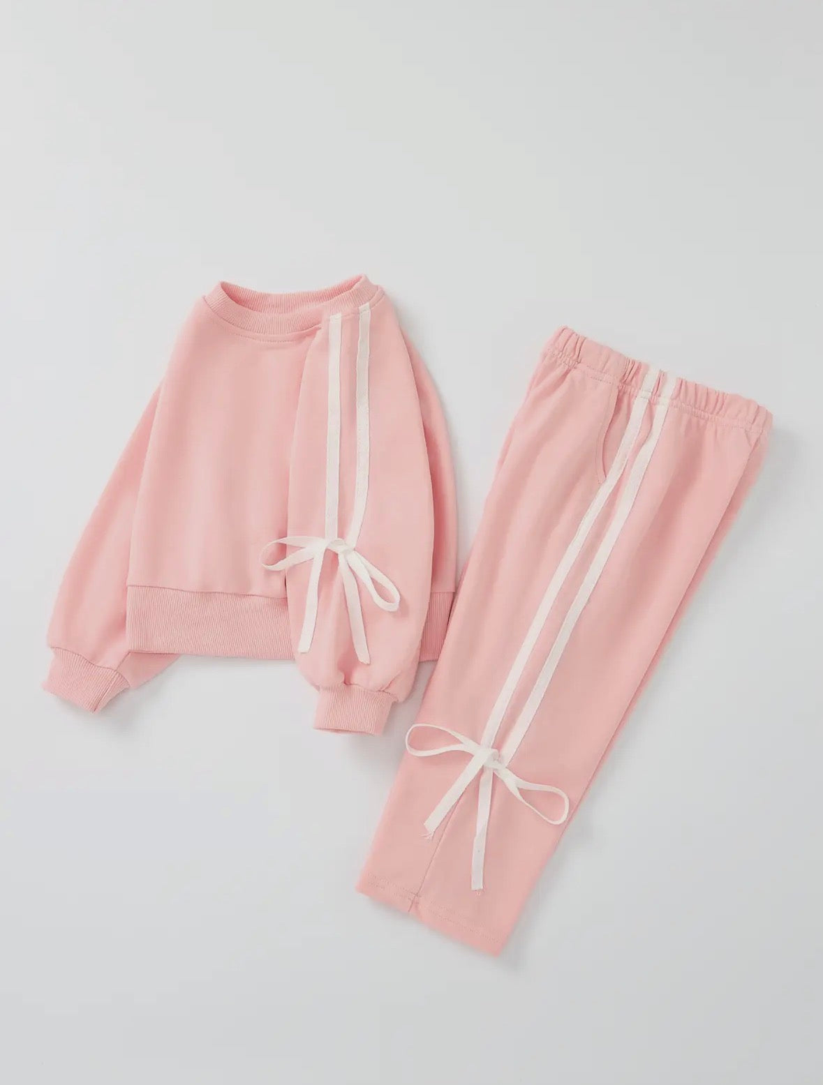 Bow Sweatsuit | Pink