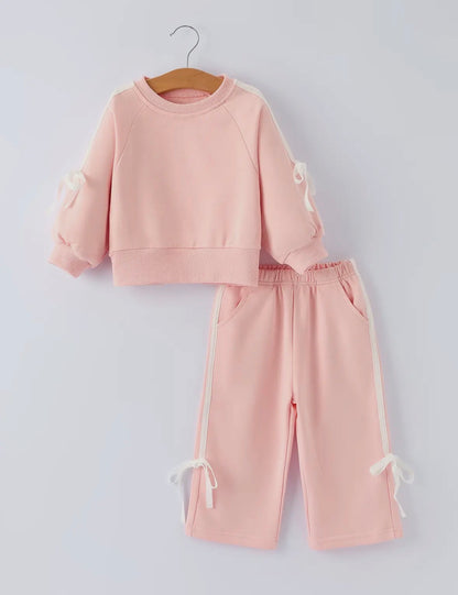 Bow Sweatsuit | Pink