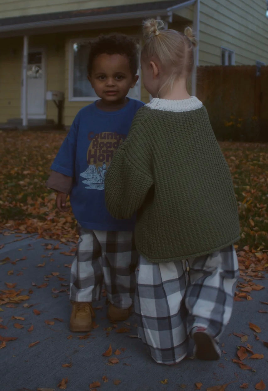 Comfort Plaid Pants | Pepper Grey