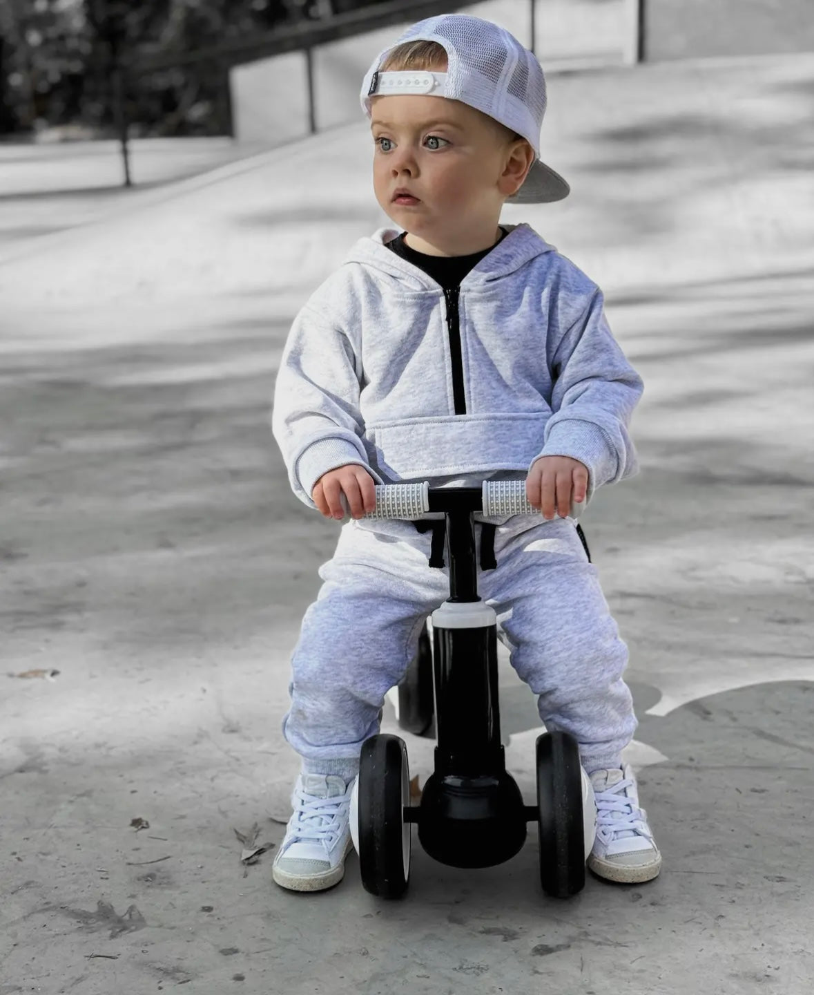 Half Zip Hoodie | Heather Gray