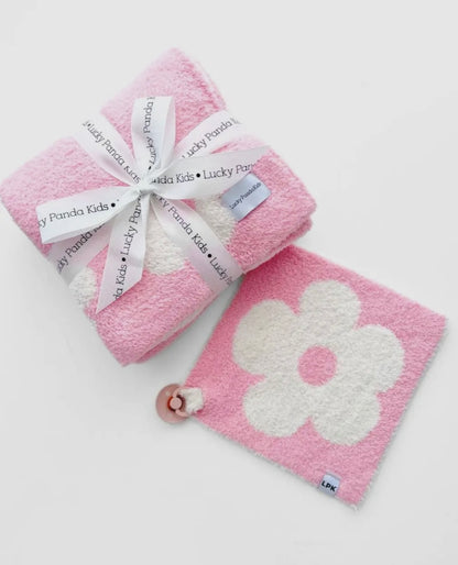 Fuzzy Blanket | Pink Daisy