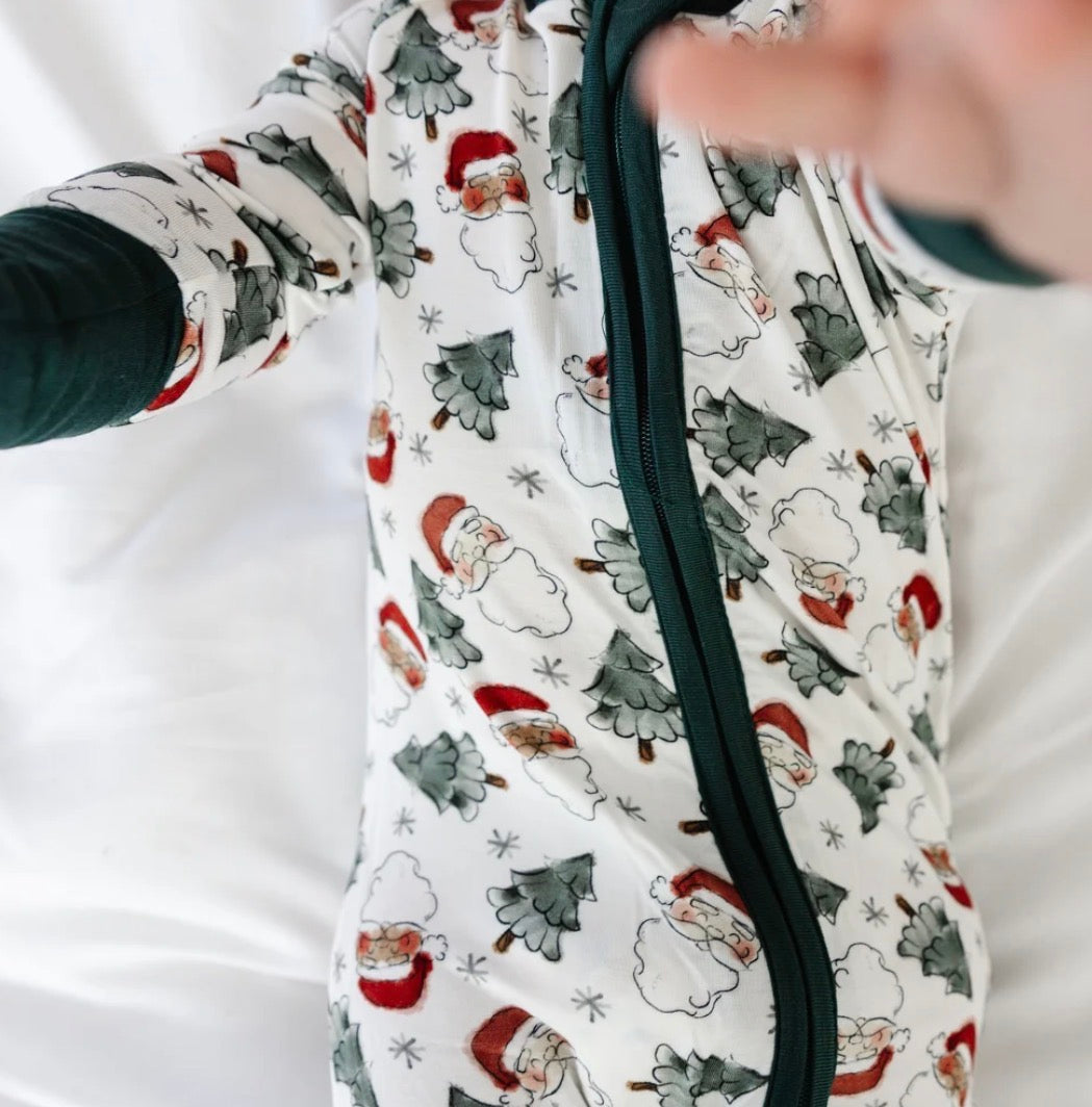PREORDER Bamboo Zippy | Santa Christmas Trees