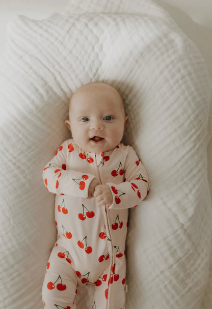 ff Bamboo Zip Pajamas | Cherry Orchard
