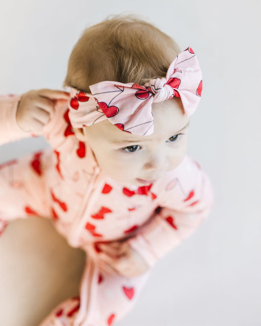 Bamboo Headband | Cherry Heart