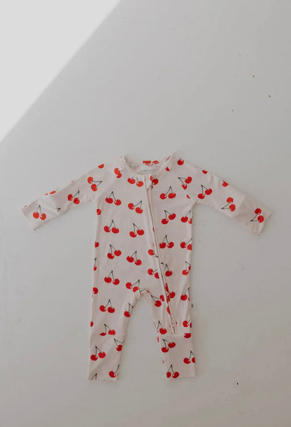 ff Bamboo Zip Pajamas | Cherry Orchard