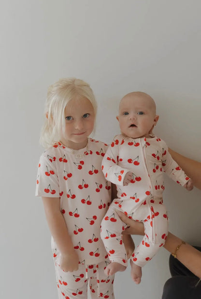 ff Bamboo Zip Pajamas | Cherry Orchard