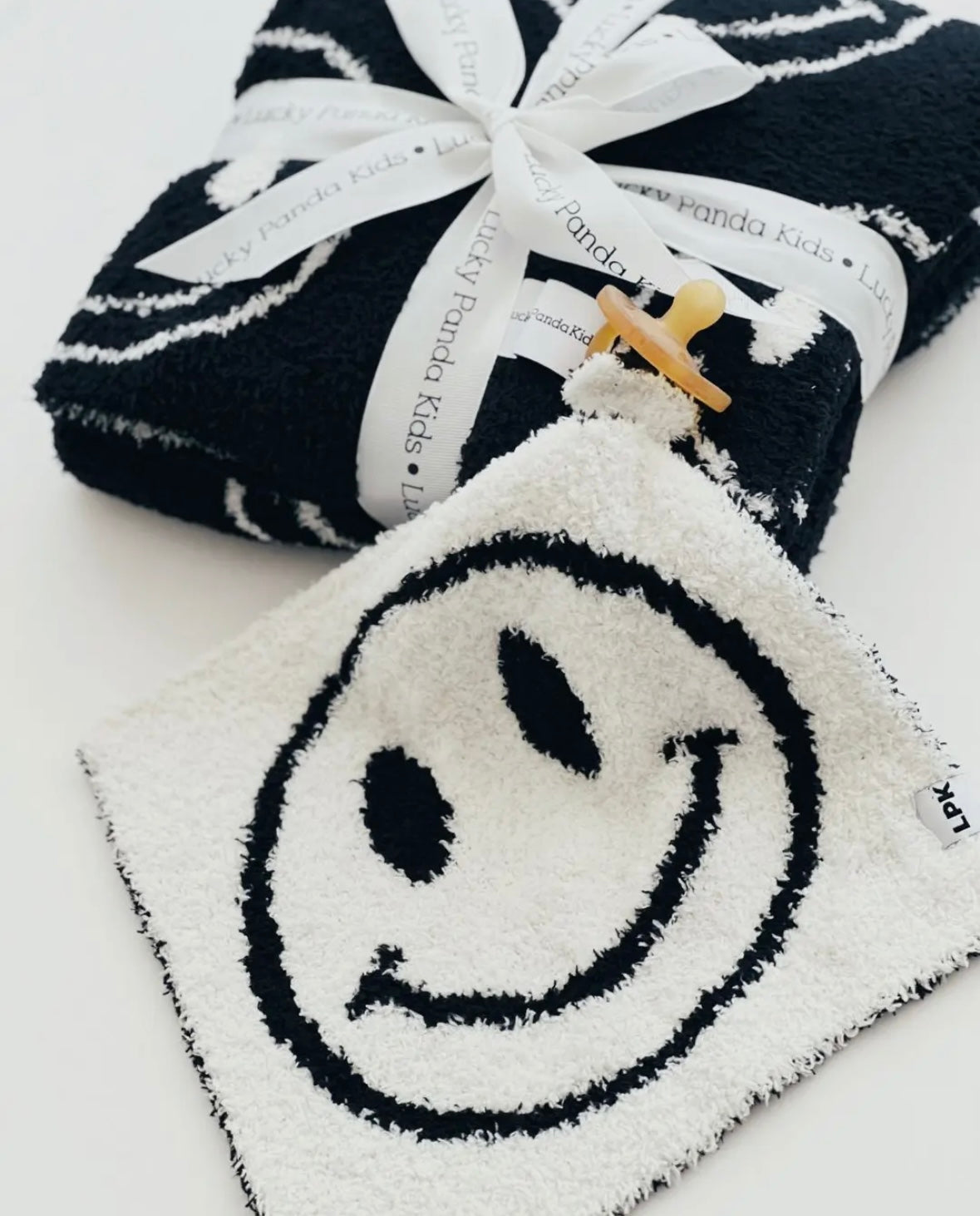 Plush Lovey | Black Smiley