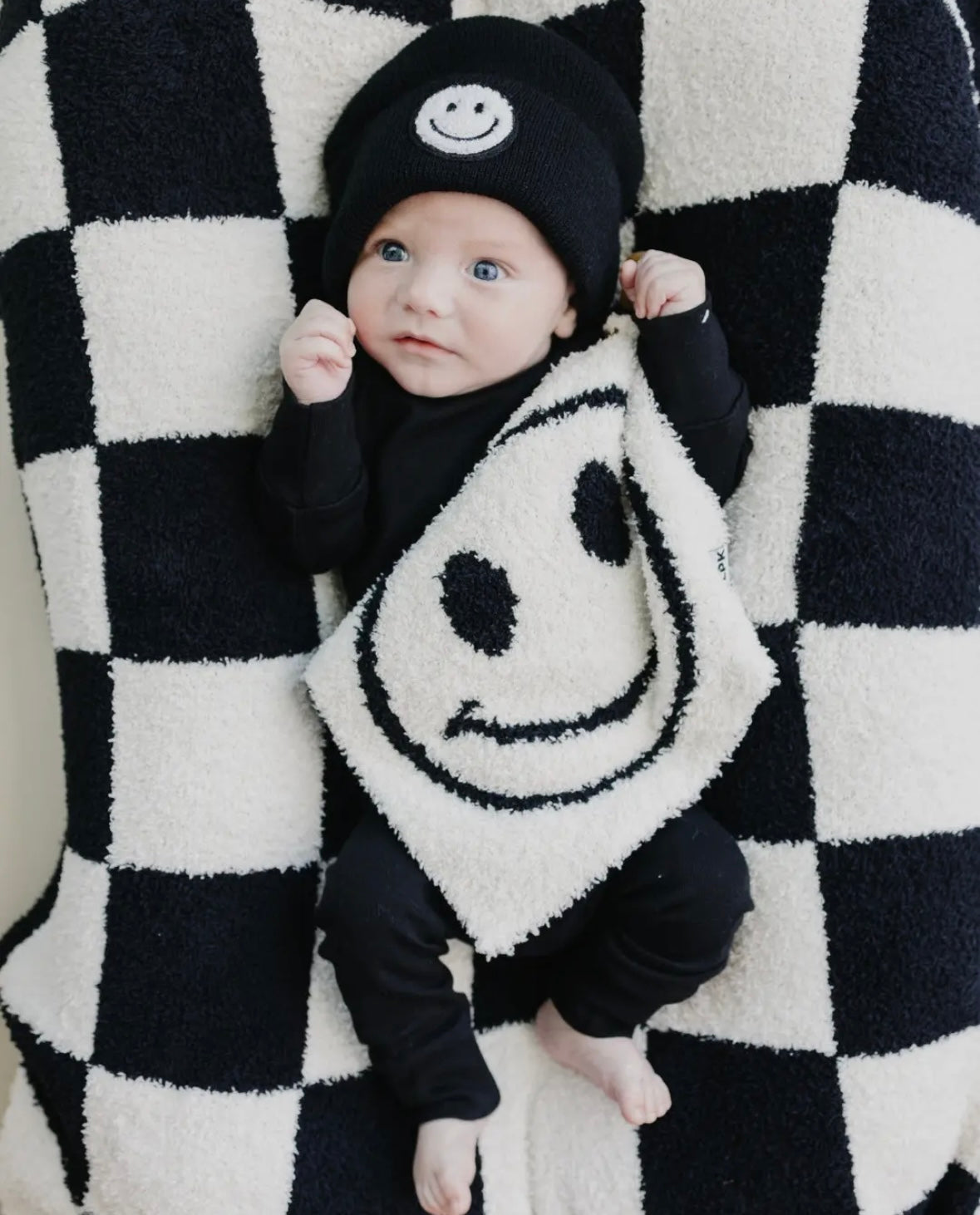 Plush Lovey | Black Smiley
