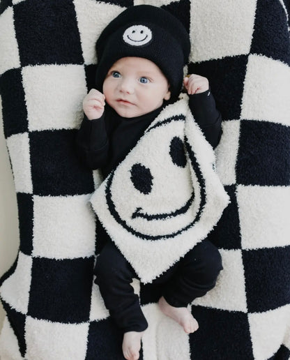 Plush Lovey | Black Smiley