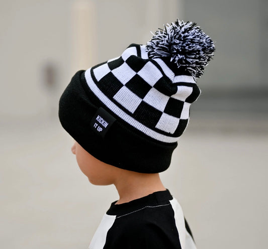 Check Beanie | Black