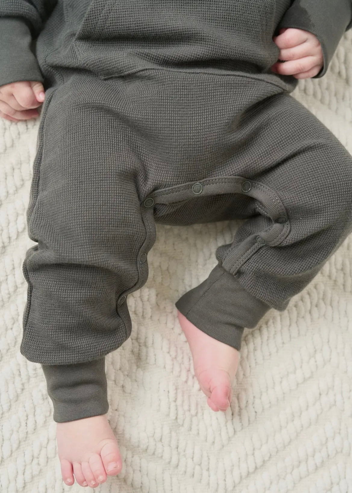 LB Waffle Romper | Shadow