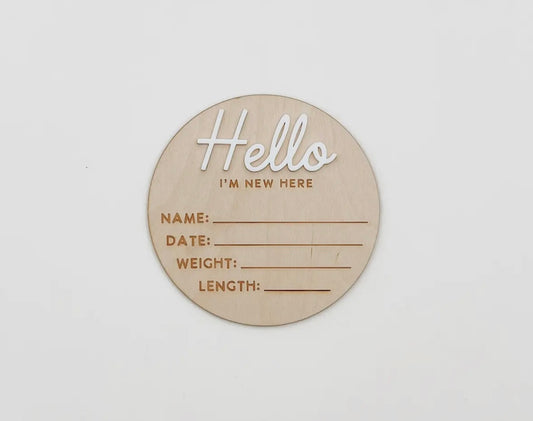 Hello I'm New Here Sign