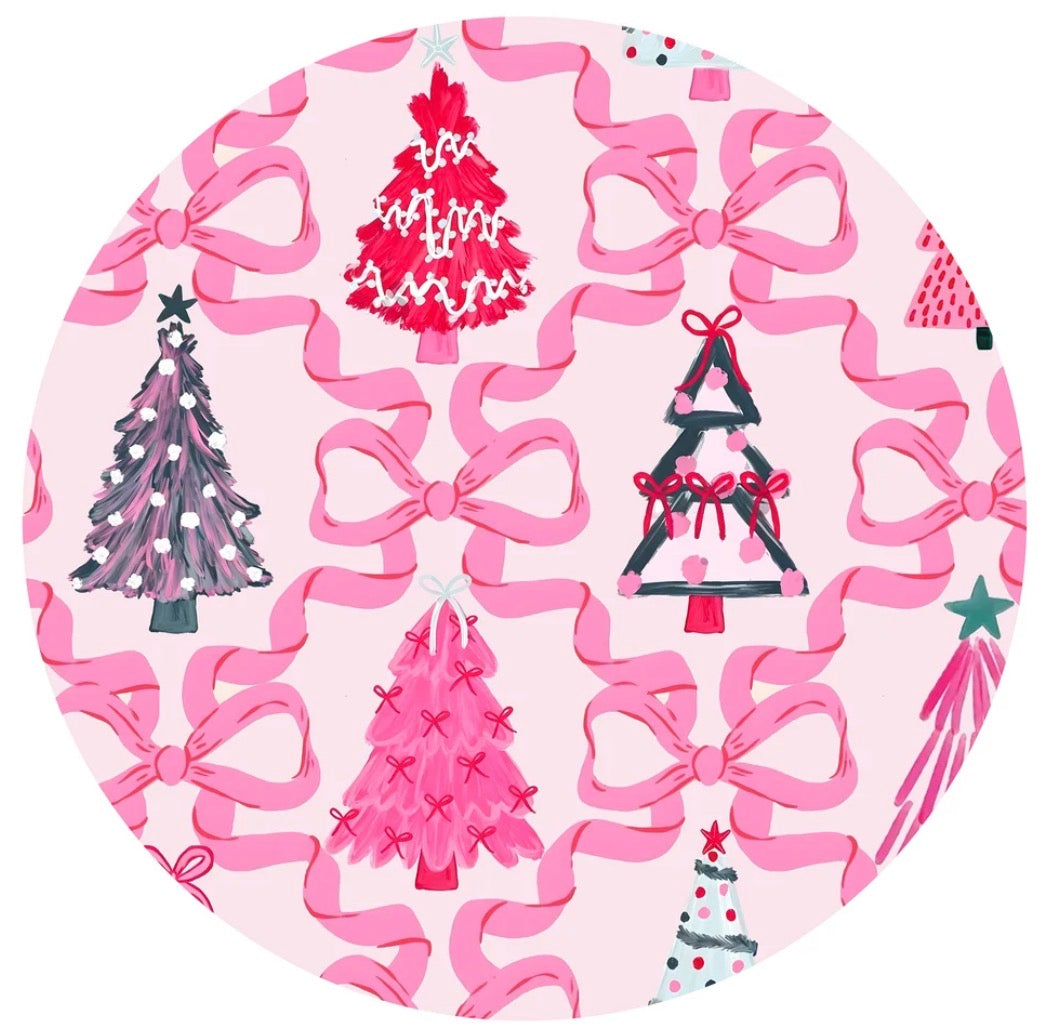PREORDER Bamboo 2pc Set | Coquette Bow Christmas Trees