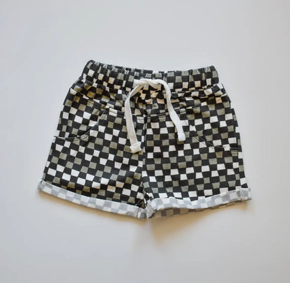 Check Ya Later Shorts | Black+Gray