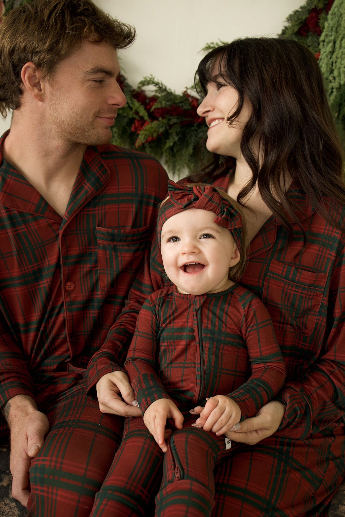 Bamboo Zip Pajamas | Christmas Plaid