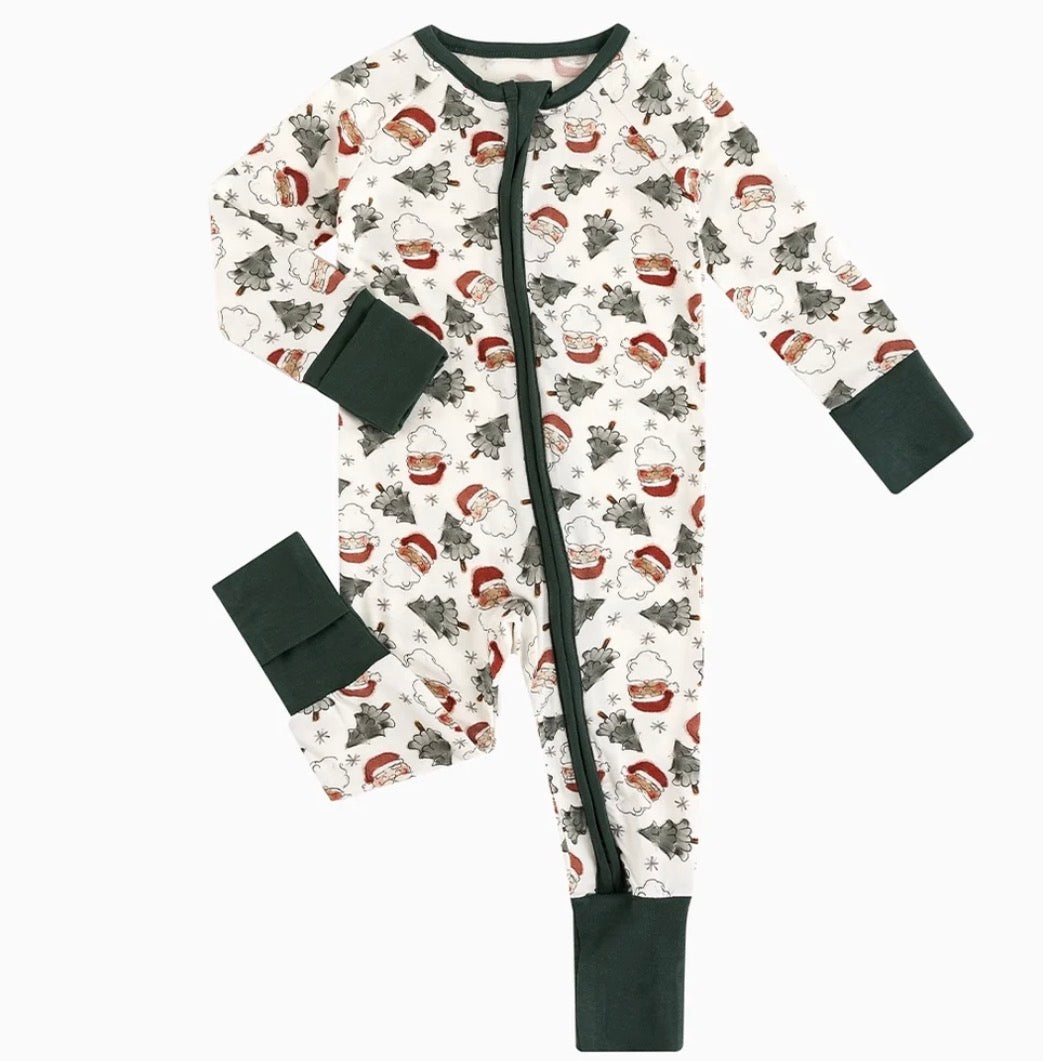 PREORDER Bamboo Zippy | Santa Christmas Trees