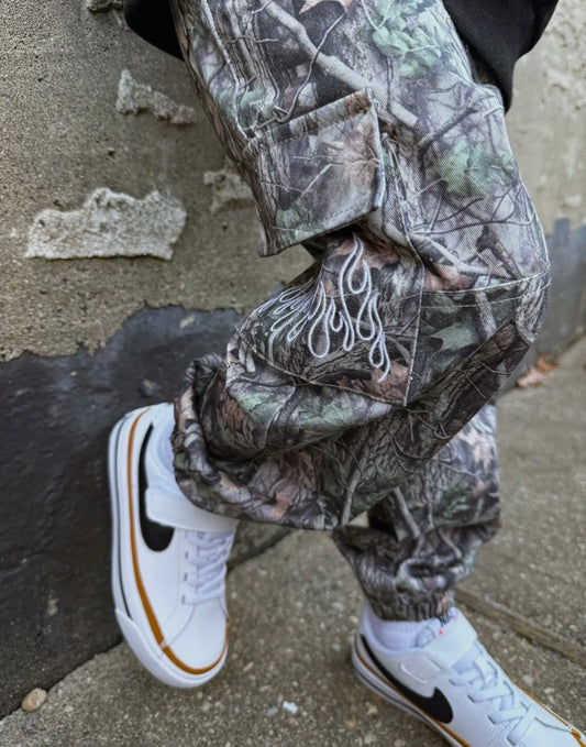 Cargo Joggers | Camo Flame