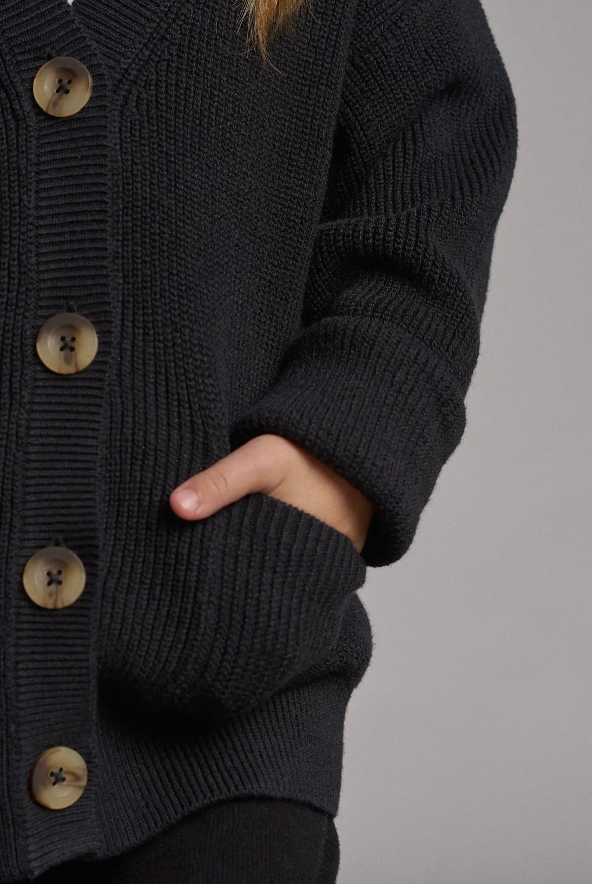 LB Knit Cardigan | Black