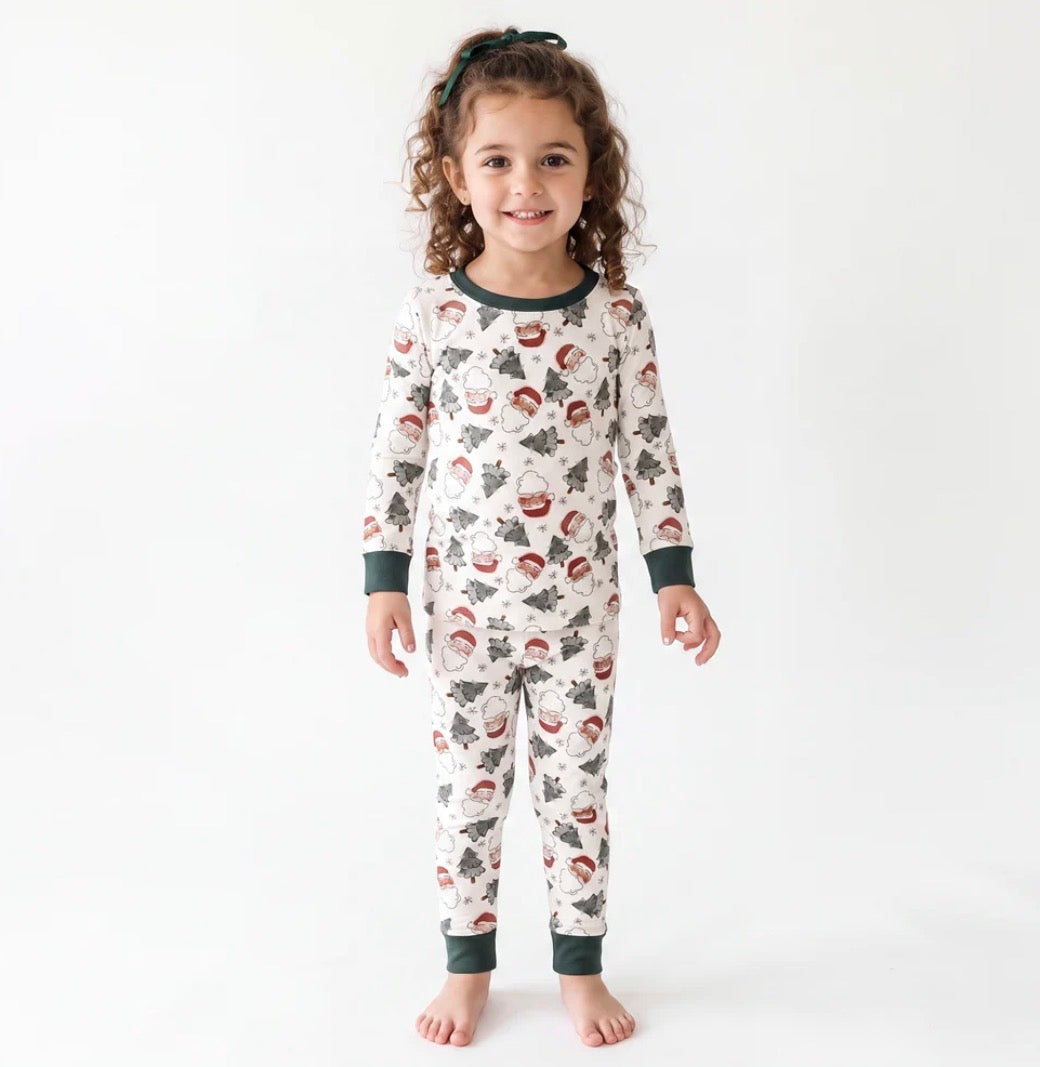 PREORDER Bamboo 2pc Set | Santa Christmas Trees