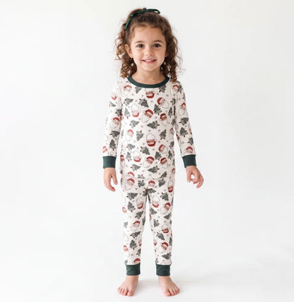 PREORDER Bamboo 2pc Set | Santa Christmas Trees