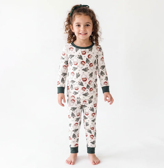 PREORDER Bamboo 2pc Set | Santa Christmas Trees