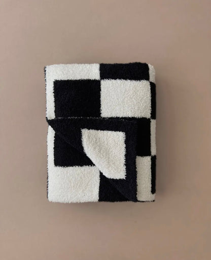 Fuzzy Blanket | Black Check