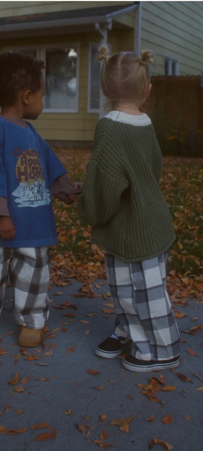 Comfort Plaid Pants | Pepper Grey