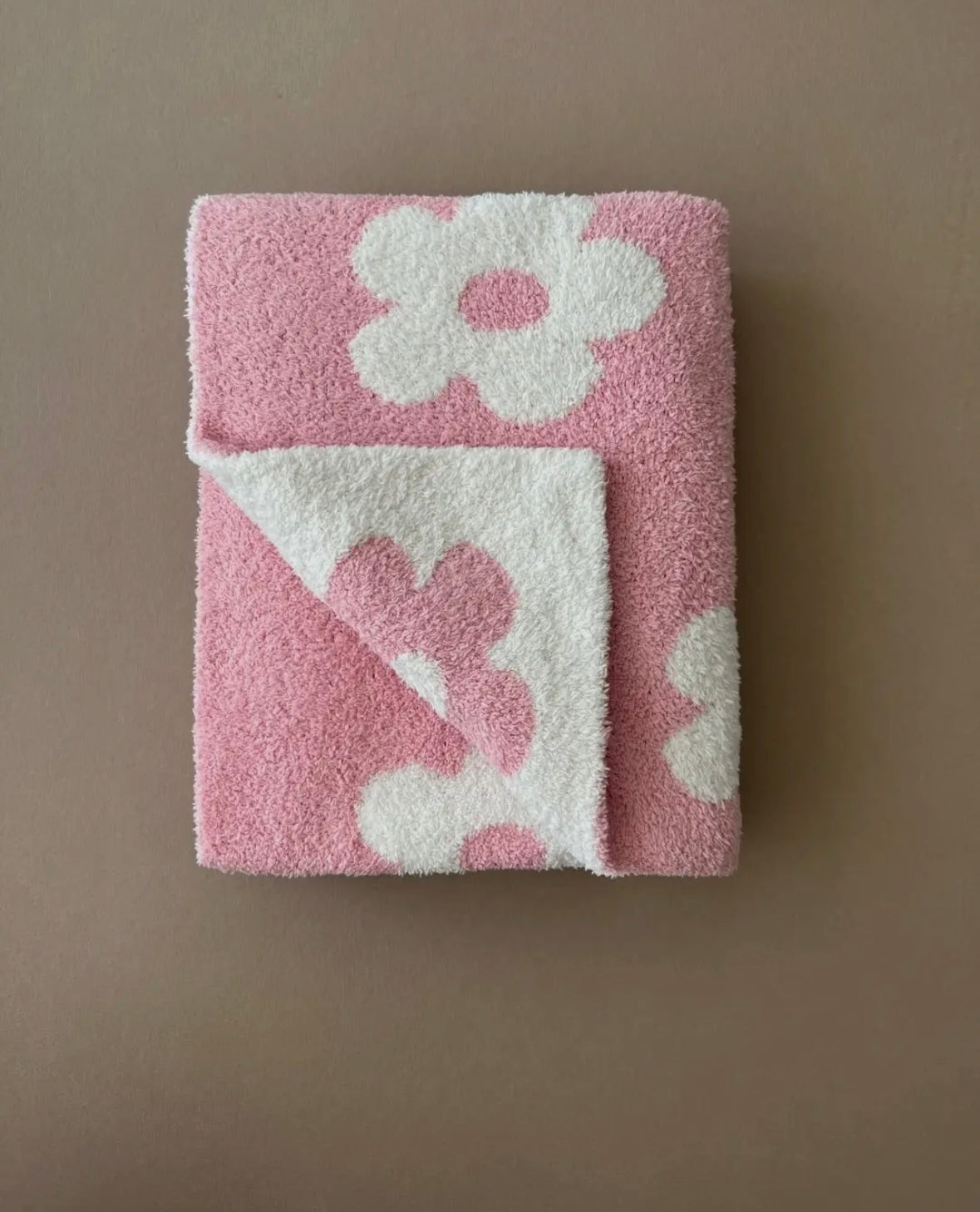 Fuzzy Blanket | Pink Daisy