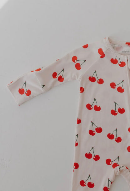 ff Bamboo Zip Pajamas | Cherry Orchard