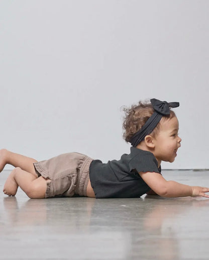 LB Ruffle Cotton Twill Short | Mushroom