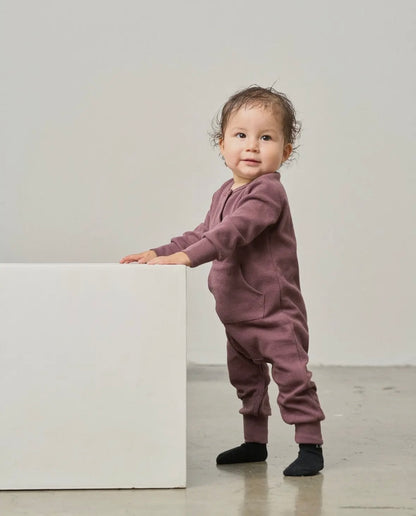 LB Waffle Romper | Huckleberry