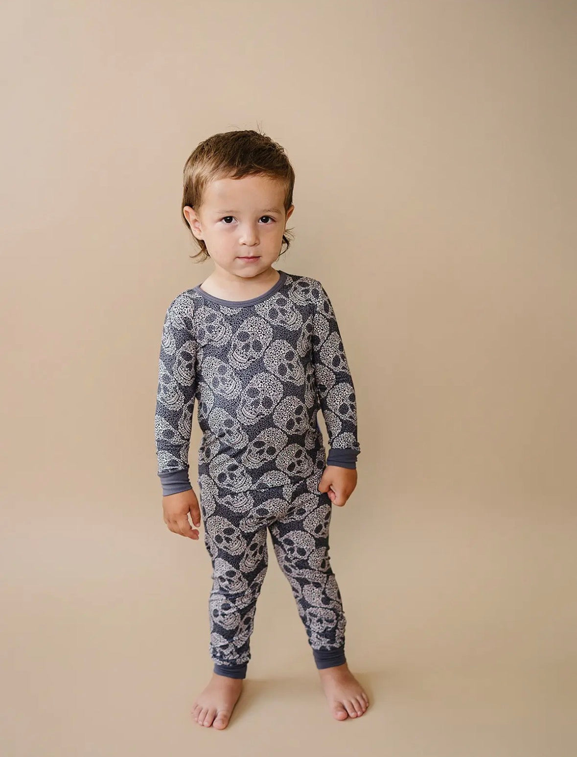 PRE-ORDER 2 Piece Bamboo PJ's | Leopard Skull